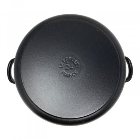 LE CREUSET (ルクルーゼ) 両手鍋 24cm ブラック｜トレファクONLINE