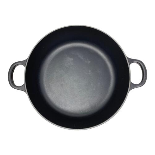 LE CREUSET 黒 両手鍋 約24cm LE CREUSET (ルクルーゼ) 両手鍋 24cm ブラック｜トレファクONLINE