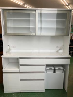 ニトリ レンジボード 200 幅:約160㎝ ホワイト×グレー リガーレ
