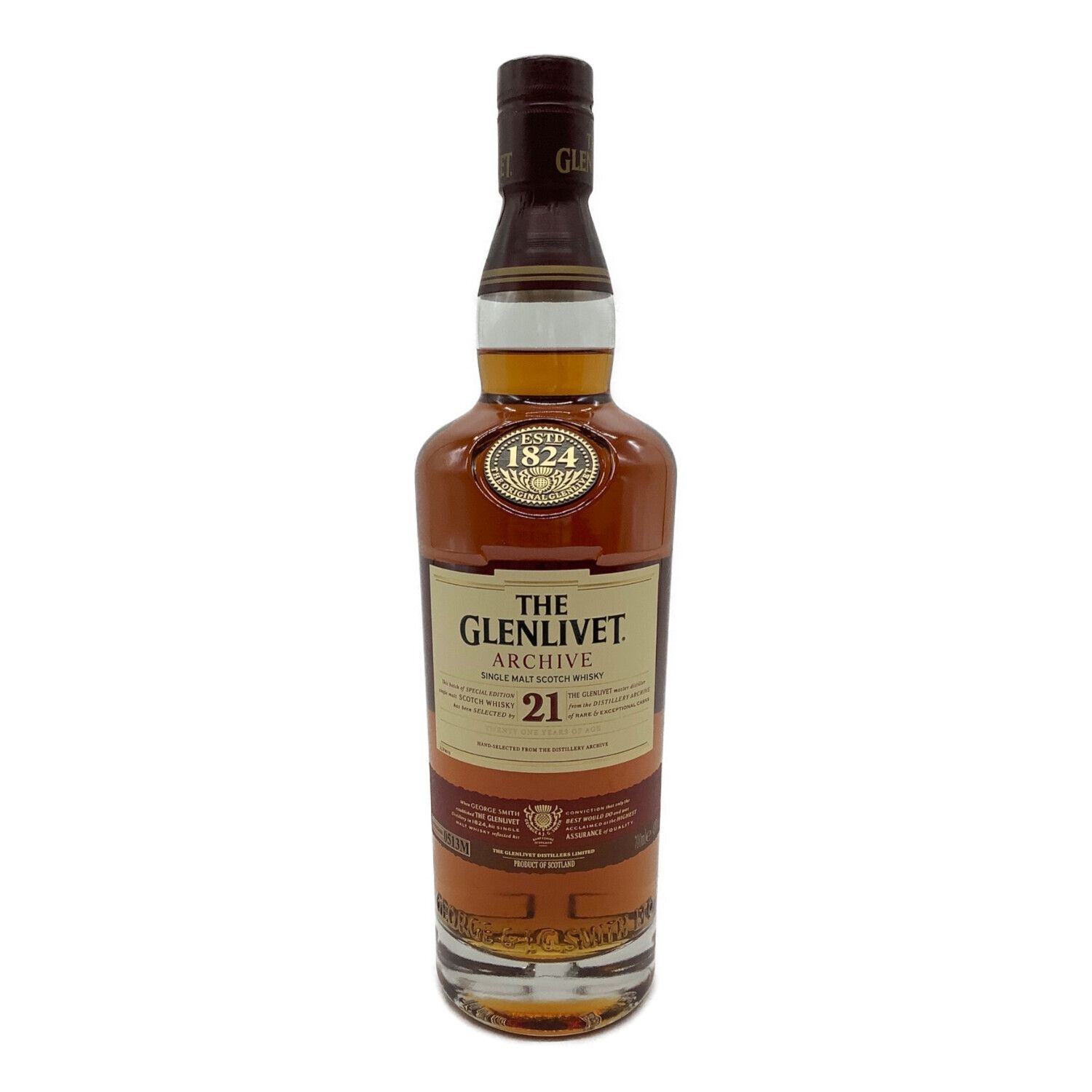 GLENLIVET (グレンリベット) シングルモルト 700ml 箱付 21年 未開封