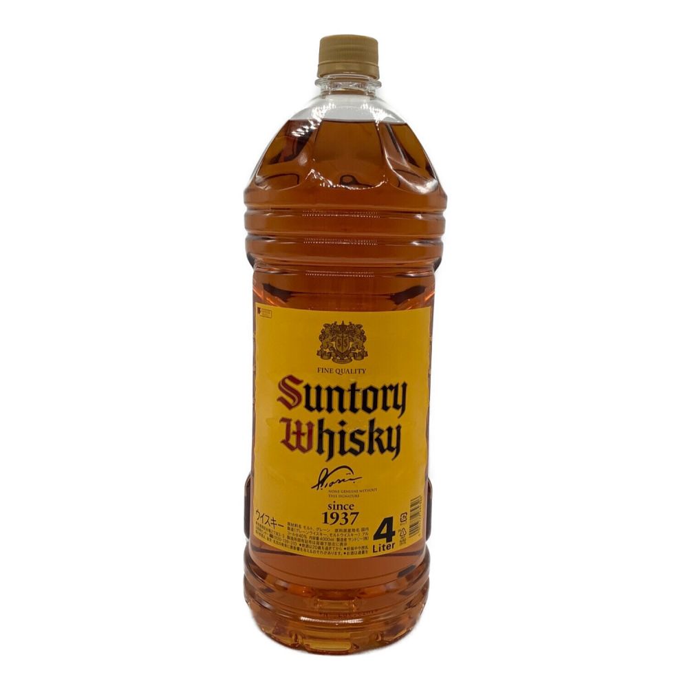 サントリーウイスキー 4リットル 自宅保管にて3年前に購入　未開封です。 SUNTORY (サントリー) 角瓶 4L 未開封｜トレファクONLINE