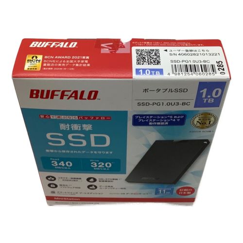 BUFFALO (バッファロー) ポータブルSSD 1TB SSD-PG1.0U3-BC