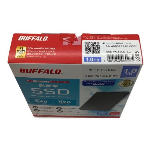 BUFFALO (バッファロー) ポータブルSSD 1TB SSD-PG1.0U3-BC