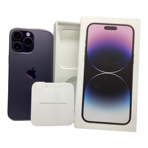 Apple iPhone14 Pro Max MQ993J/A サインアウト確認済 350349582355324 ▲ SIM FREE 修理履歴無し 128GB バッテリー:Bランク(85%) 程度:Bランク iOS 未初期化