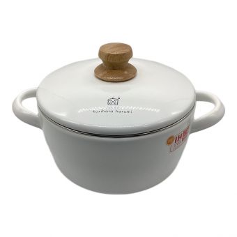 KURIHARA HARUMI (クリハラハルミ) 両手鍋 ホワイト ホーロー