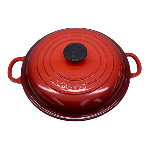 LE CREUSET (ルクルーゼ) 両手鍋 レッド 26cm ビュッフェ・キャセロール