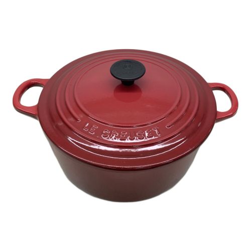 LE CREUSET (ルクルーゼ) 両手鍋 22cm ワインレッド ココット・ロンド