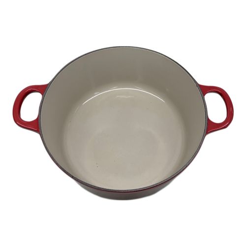 LE CREUSET (ルクルーゼ) 両手鍋 22cm ワインレッド ココット・ロンド