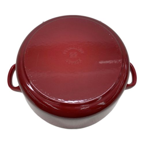 LE CREUSET (ルクルーゼ) 両手鍋 22cm ワインレッド ココット・ロンド