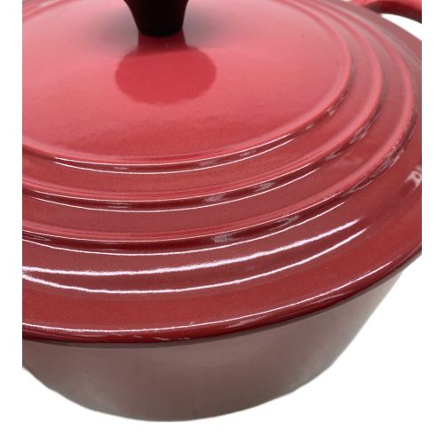 LE CREUSET (ルクルーゼ) 両手鍋 22cm ワインレッド ココット・ロンド