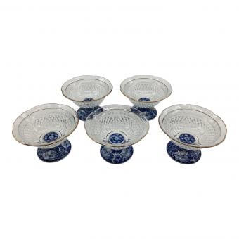 龍峰窯 (リュウホウガマ) デザート鉢 若干色落ち有 5Pセット