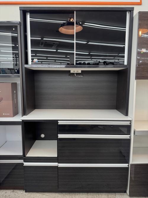 入江木工 (イリエモッコウ) レンジボード ブラウン 2016年製 2枚扉 幅116.5㎝