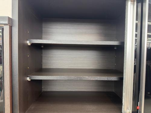 入江木工 (イリエモッコウ) レンジボード ブラウン 2016年製 2枚扉 幅116.5㎝