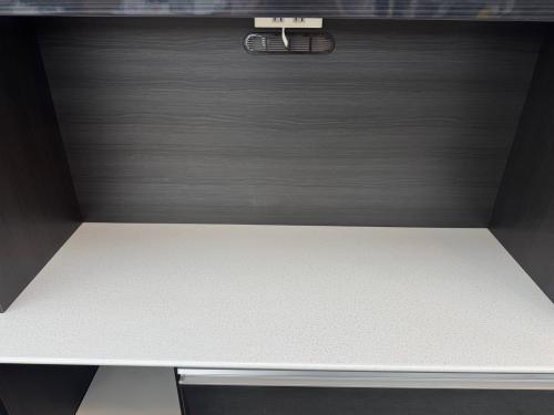 入江木工 (イリエモッコウ) レンジボード ブラウン 2016年製 2枚扉 幅116.5㎝