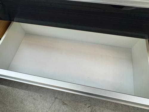 入江木工 (イリエモッコウ) レンジボード ブラウン 2016年製 2枚扉 幅116.5㎝