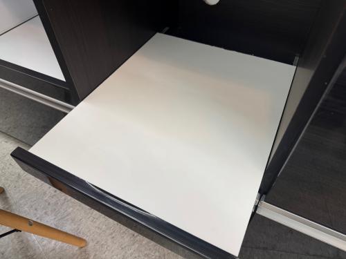 入江木工 (イリエモッコウ) レンジボード ブラウン 2016年製 2枚扉 幅116.5㎝