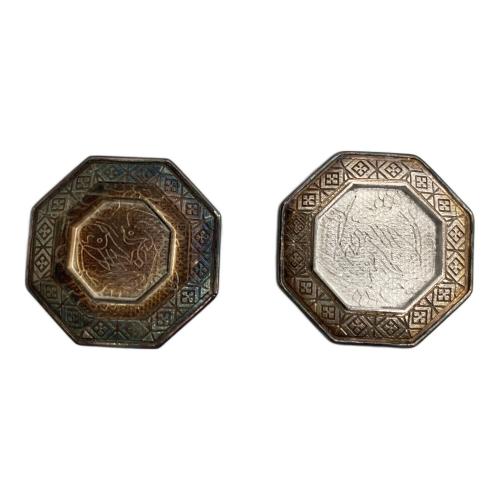 純銀製茶器セット 韓国製 くすみ有 SILVER99 612.1g 銀七宝 鴛鴦文 青 急須1・湯呑み2セット