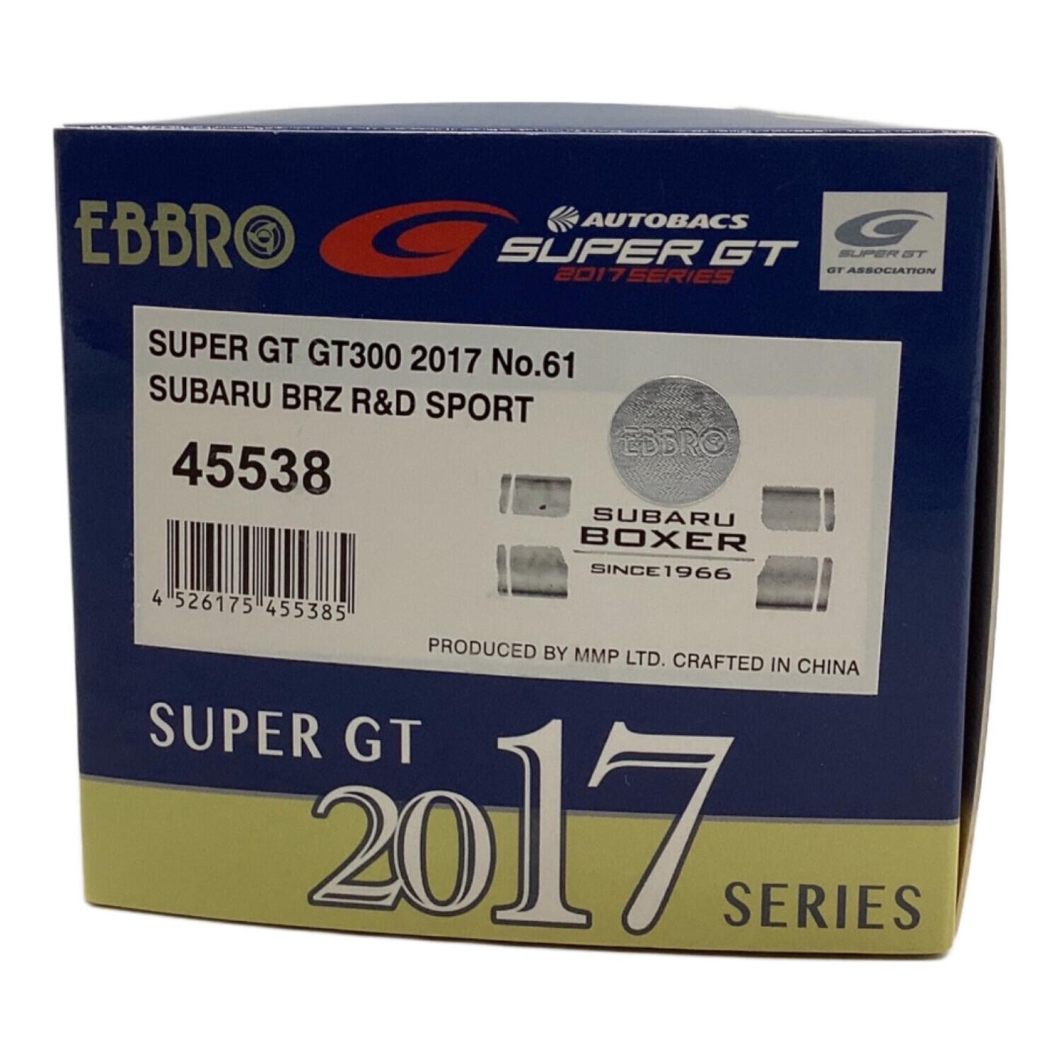 EBBRO (エブロ) ミニカー 1/43 SUPER GT GT300 2017 スバル BRZ R＆D