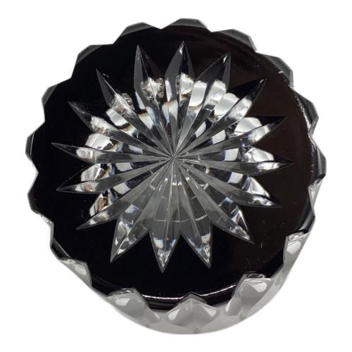 太武朗工房 (タブロウコウボウ) 江戸切子 剣菱紋 オールドグラス（黒）