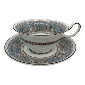 Wedgwood (ウェッジウッド) ティーカップ&ソーサー フロレンティーン ターコイズ