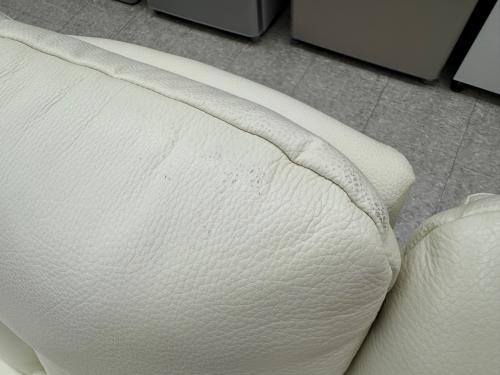 電動リクライニングソファ ホワイト 2人掛け