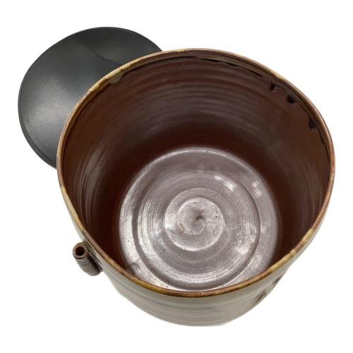 比古焼 管耳付水指 藤崎寿山 英彦山