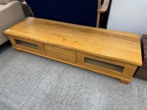 起立木工 (キリツモッコウ) ナラ材TVボード ナチュラル 149L D-oak