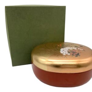 菓子鉢 金箔 漆