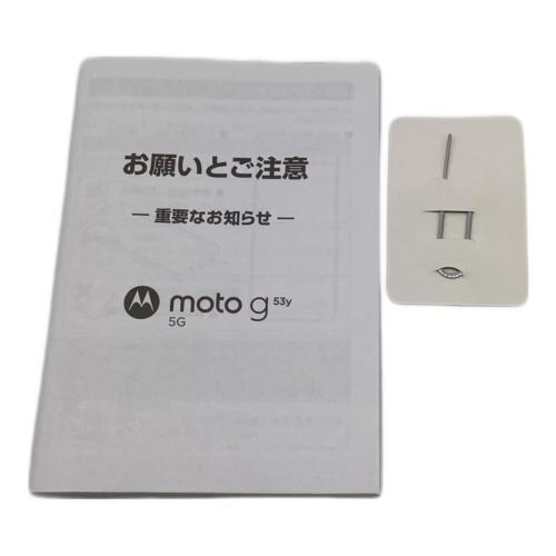 MOTOROLA (モトローラ) moto g A301MO サインアウト確認済 352304692855596 ○ Y!mobile 修理履歴無し 128GB ー 程度:Aランク 2023年発売