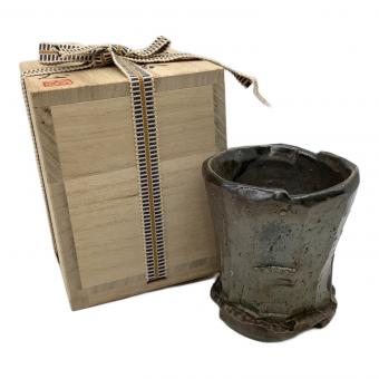 備前焼 (ビゼンヤキ) 黒湯呑 馬場隆志作