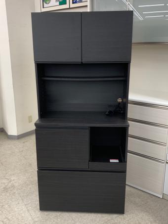 レンジボード ブラック 2枚扉