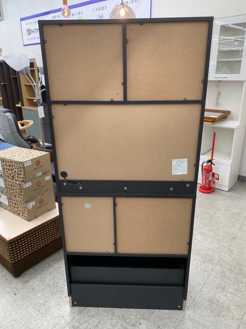 レンジボード ブラック 2枚扉