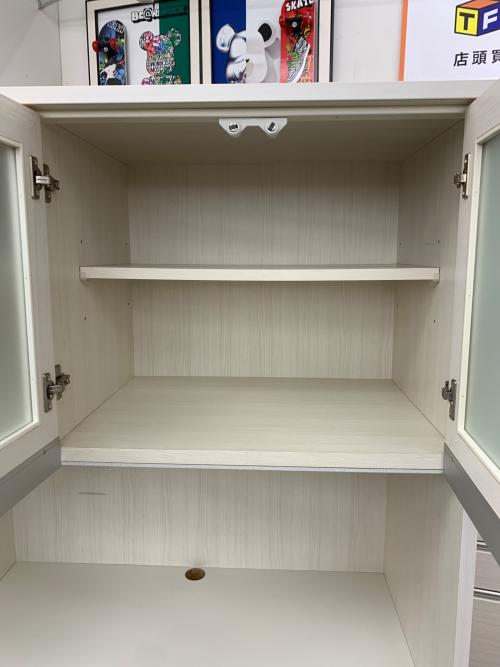 レンジボード ホワイト 3枚扉