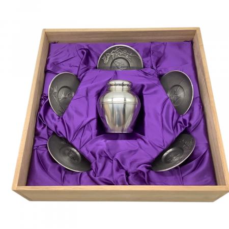 茶托＆茶筒セット 純錫製｜トレファクONLINE