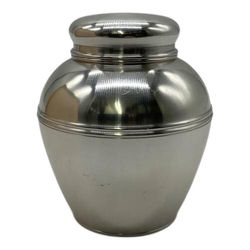 鍛栄造 茶托＆茶筒セット　純錫製