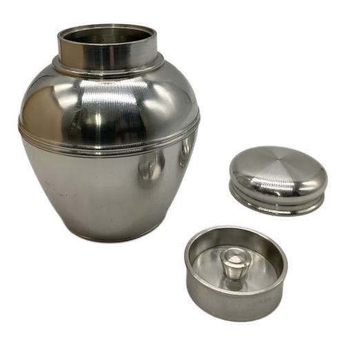 鍛栄造 茶托＆茶筒セット　純錫製