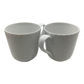ROYAL COPENHAGEN (ロイヤル・コペンハーゲン) マグカップ ホワイトフルーテッド・ハーフレース 2Pセット