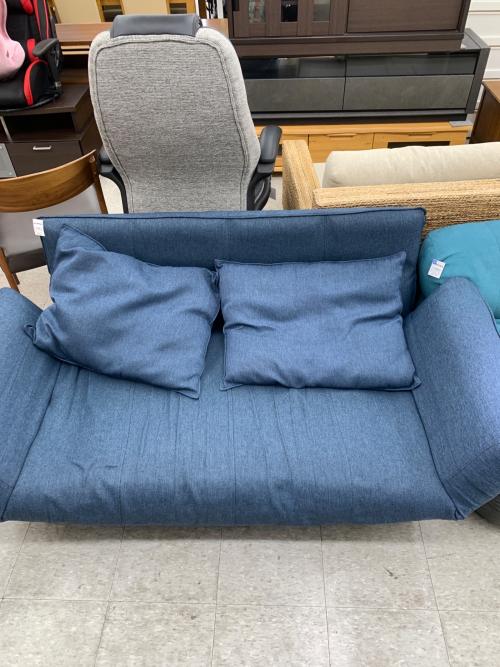 リクライニングソファー ネイビー