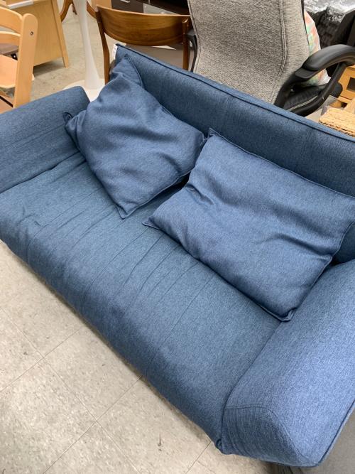 リクライニングソファー ネイビー