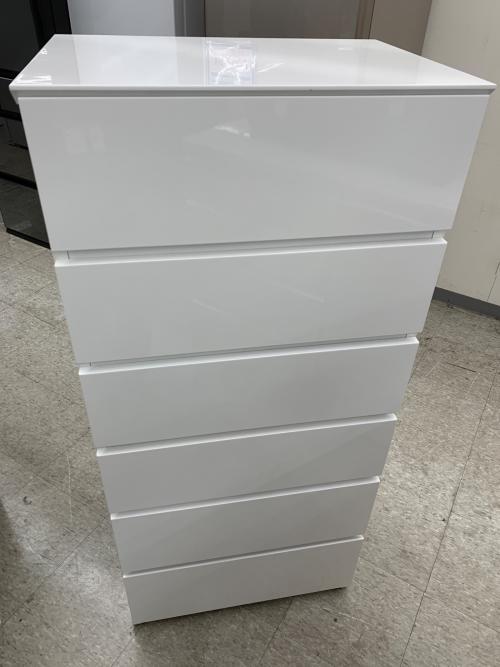 ニトリ 6段チェスト ホワイト クエス