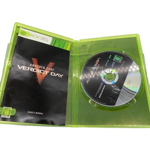 Xbox360用ソフト FROMSOFTWARE（フロムソフトウェア）　ARMORED CORE（アーマードコア）　VERDICT DAY（ヴァーディクトデイ）