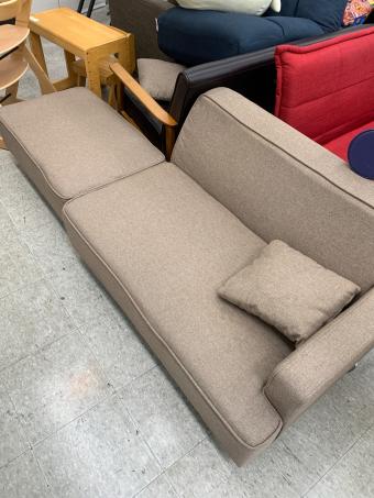 YAMAZEN (ヤマゼン) 2人掛けソファー ブラウン 341 FHS-160 ファブリック