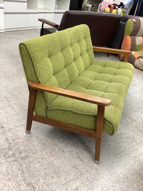 2人掛けソファー グリーン