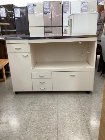 大和木工 (ヤマトモッコウ) キッチンカウンター 21 ホワイト