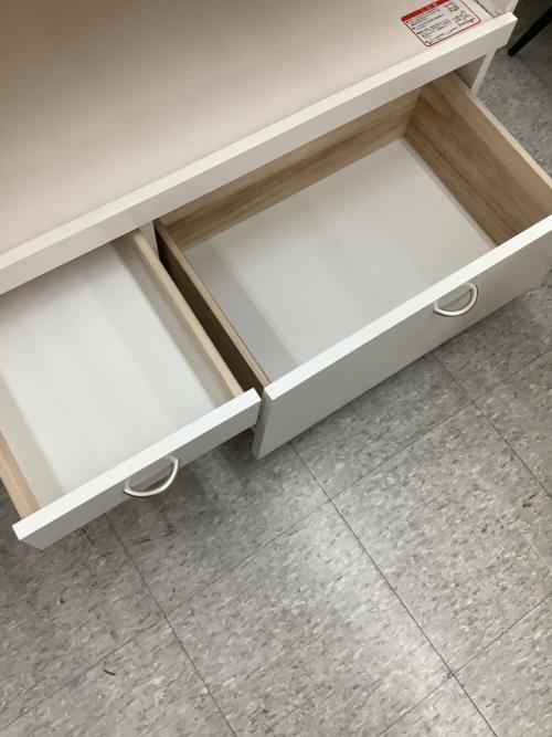 大和木工 (ヤマトモッコウ) キッチンカウンター 21 ホワイト