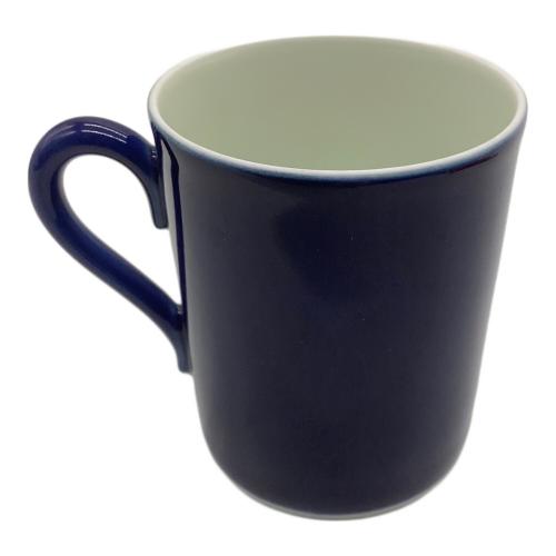 深川製磁 (フカガワセイジ) コーヒーカップ&ソーサー 明染付白抜紋突立コーヒー椀皿