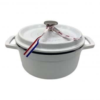 Staub (ストウブ) 両手鍋 ラウンドR18㎝ 255 ホワイト