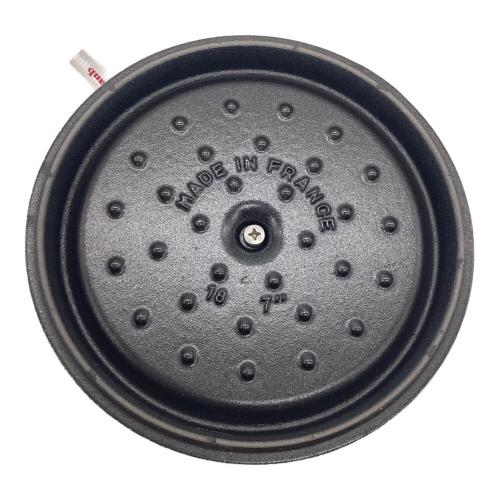 Staub (ストウブ) 両手鍋 ラウンドR18㎝ 255 ホワイト