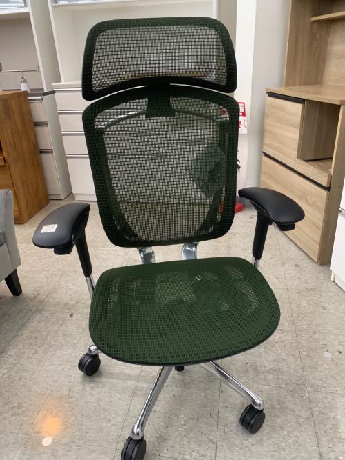オカムラ ワークチェアー CC85BR FPH5 402 ブラック×グリーン contessaⅡ