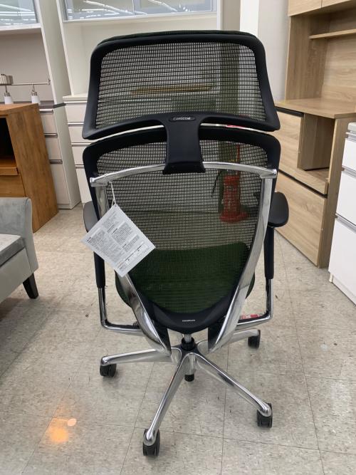 オカムラ ワークチェアー CC85BR FPH5 402 ブラック×グリーン contessaⅡ